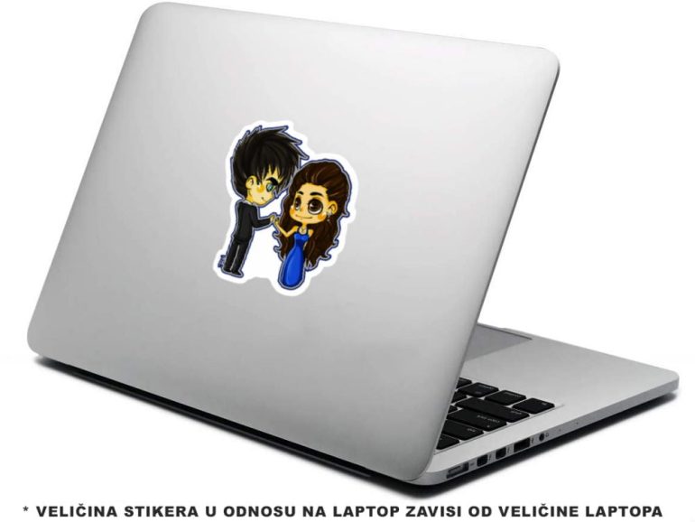 Vampire Diaries Damon i Elena 5 stiker za laptop