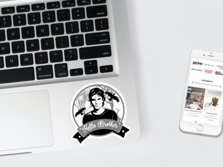 Vampire Diaries Hello Brother 3 stiker za laptop