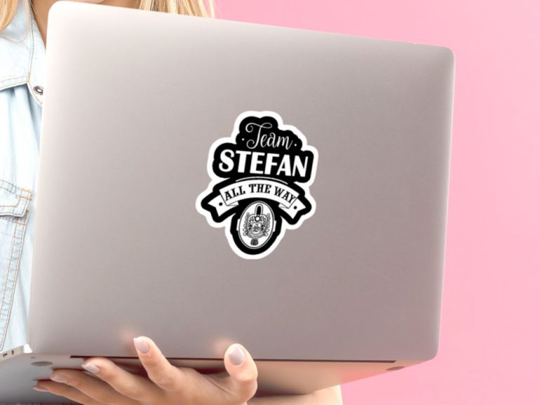 Vampire Diaries Team Stefan 1 stiker za laptop