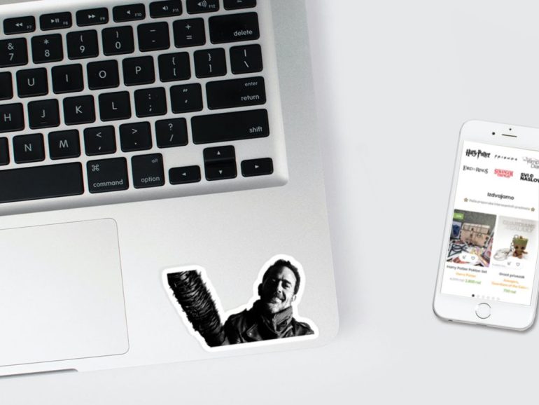 Walking Dead Negan 3 stiker za laptop