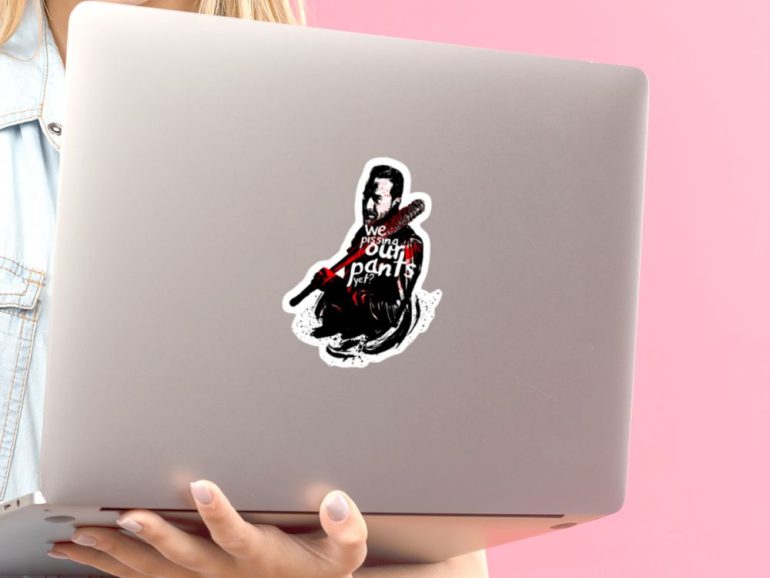 Walking Dead Negan Pants 1 stiker za laptop