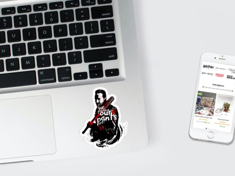 Walking Dead Negan Pants 3 stiker za laptop