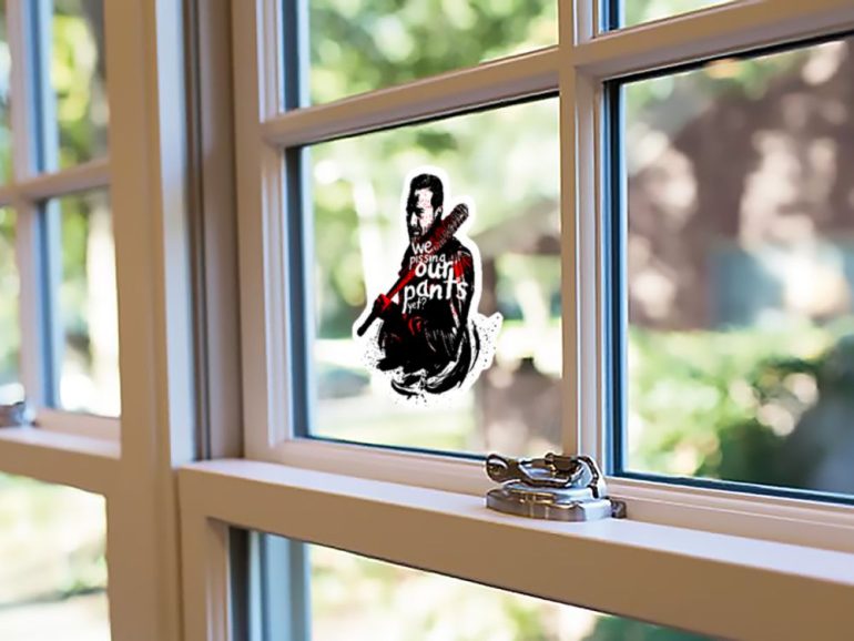 Walking Dead Negan Pants 4 stiker za laptop