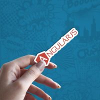 AngularJS v stiker za laptop