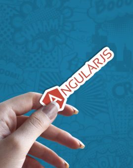 AngularJS v stiker za laptop