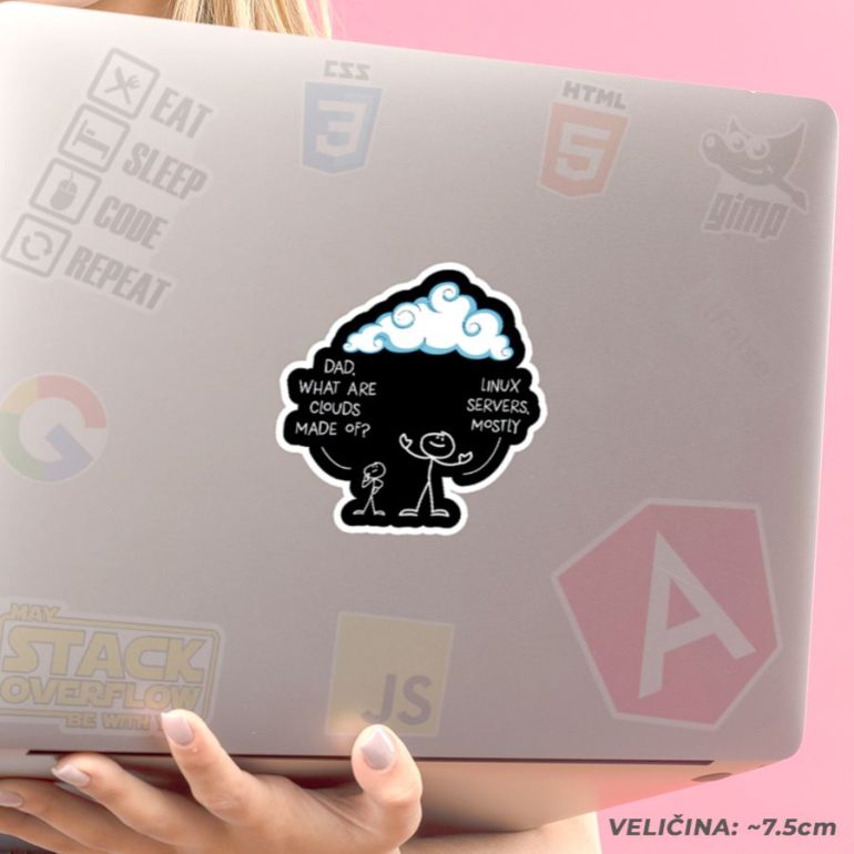 Clouds stiker za laptop