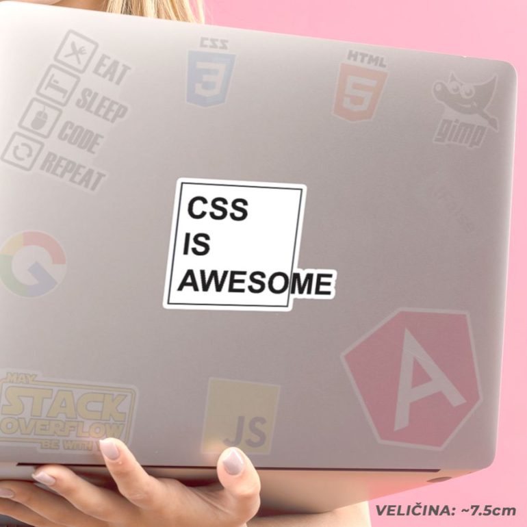 Css is awesome stiker za laptop