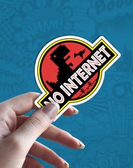 Dino No Internet stiker za laptop