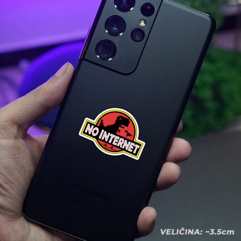 Dino No Internet stiker za laptop
