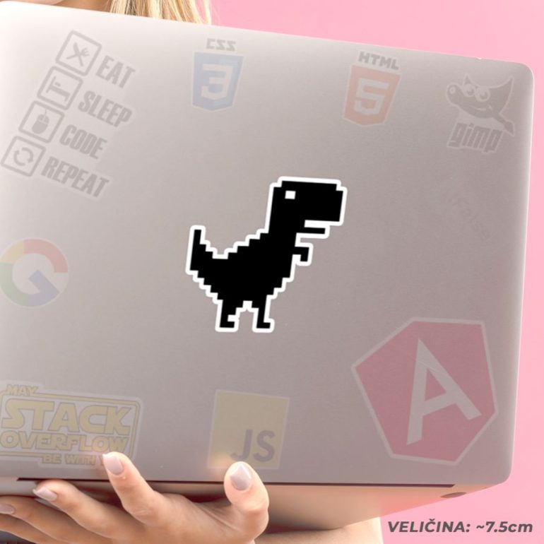 Dino offline stiker za laptop