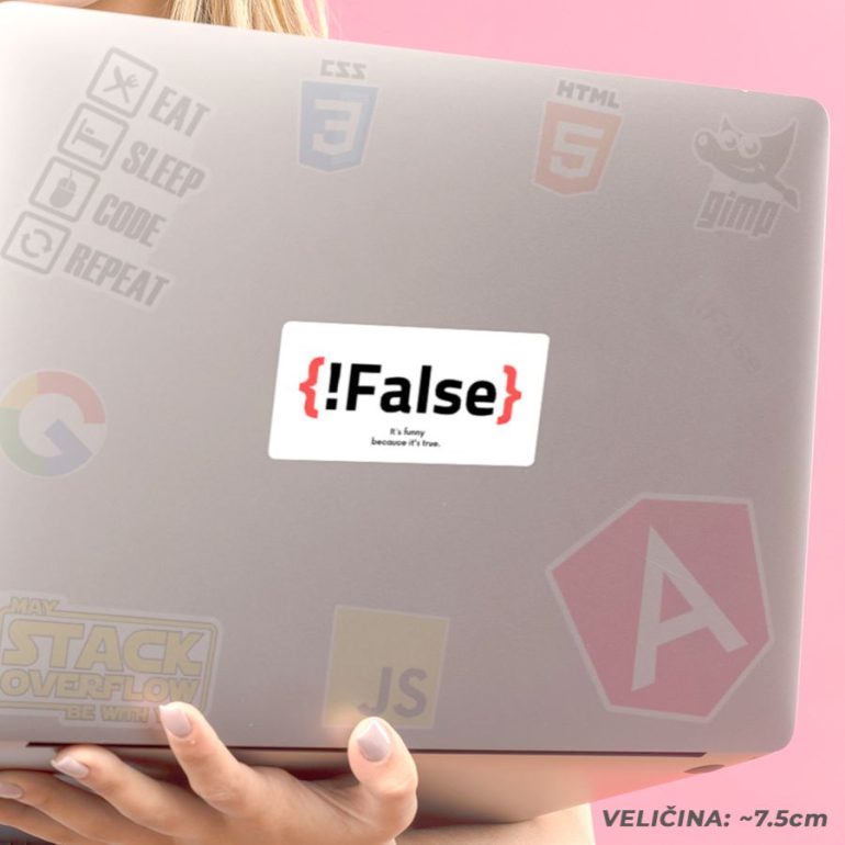 False stiker za laptop