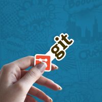 Git v stiker za laptop