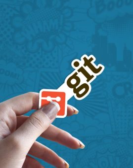 Git v stiker za laptop