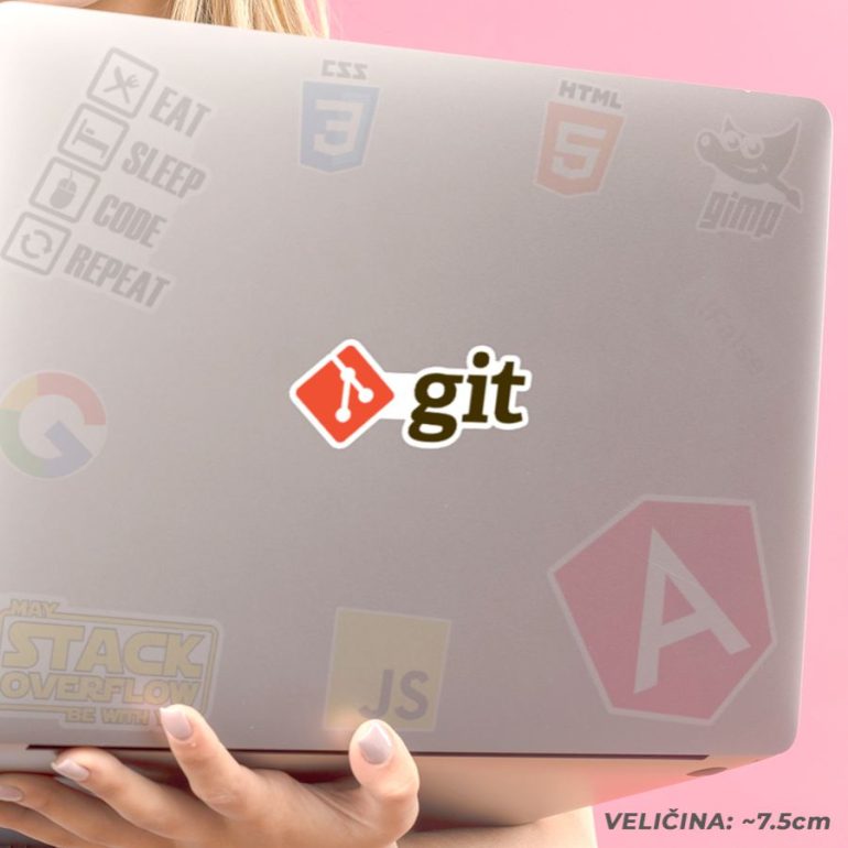 Git v stiker za laptop