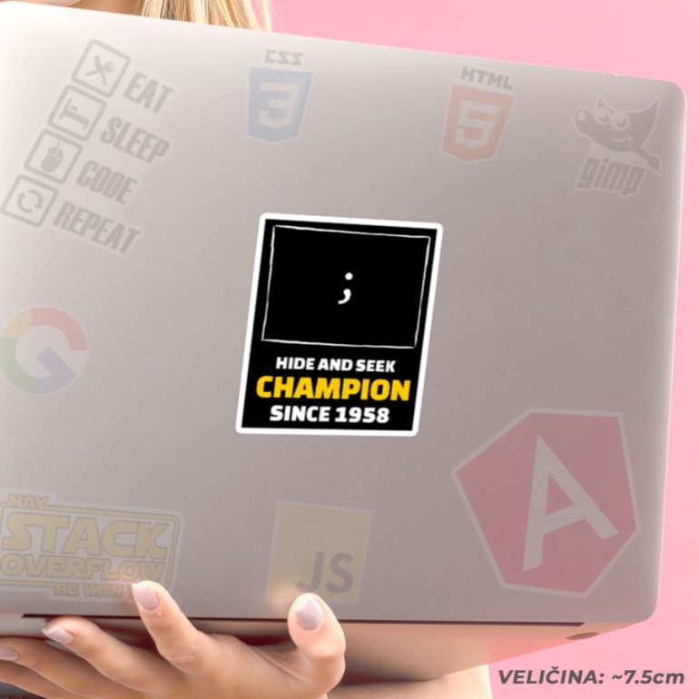 Hide and Seek stiker za laptop