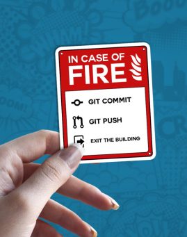 In case of fire stiker za laptop