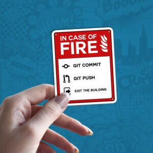 In case of fire stiker za laptop