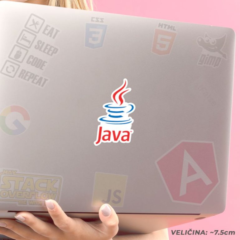 Java stiker za laptop