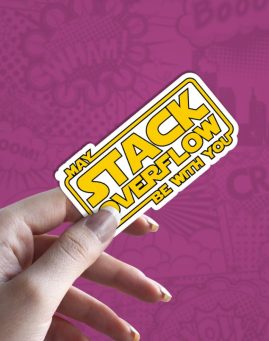 May the stackoverflow be with you stiker za laptop