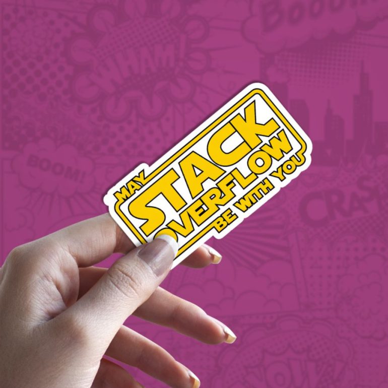 May the stackoverflow be with you stiker za laptop