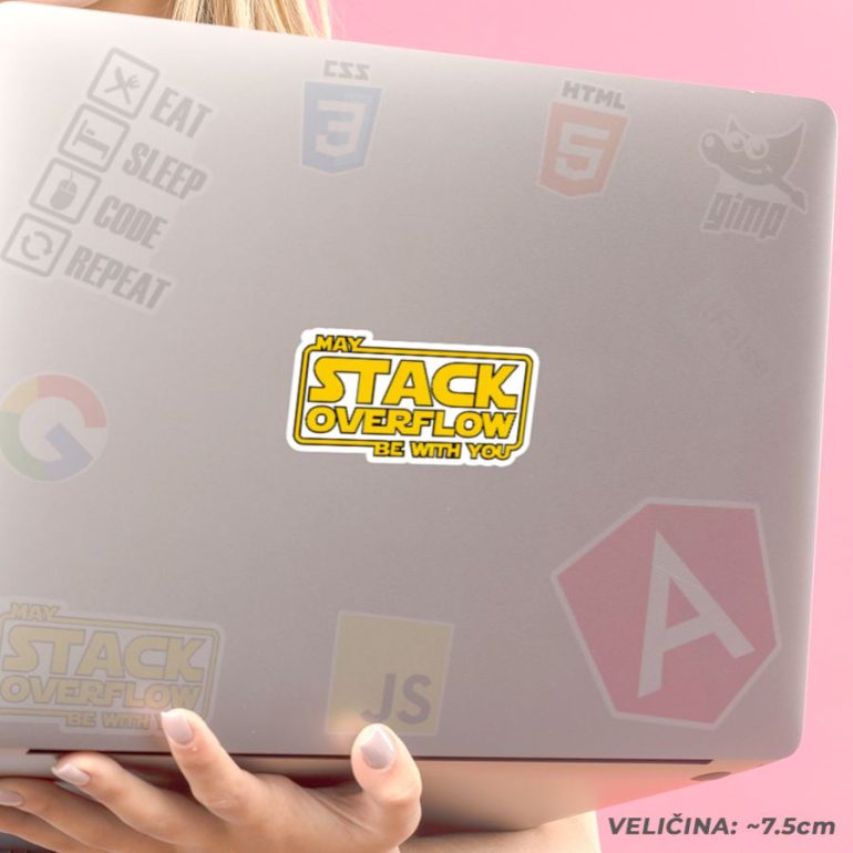 May the stackoverflow be with you stiker za laptop