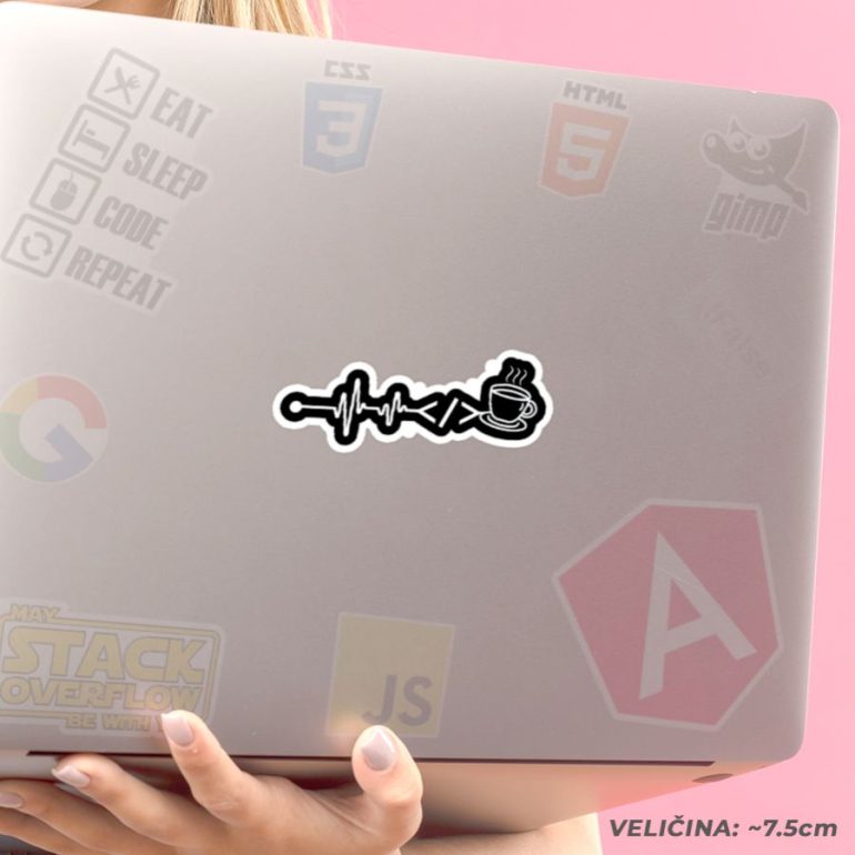 Pulse Code Coffee stiker za laptop