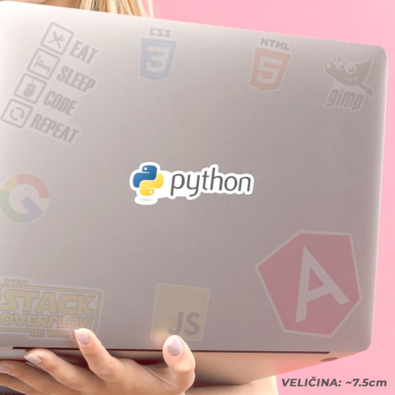 Python v stiker za laptop