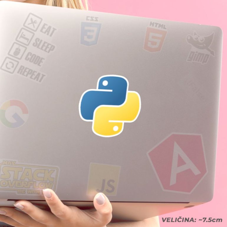 Python v stiker za laptop