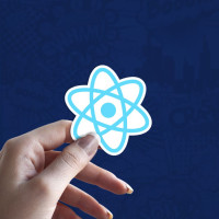 React stiker za laptop