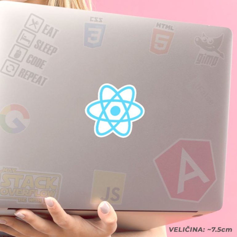React stiker za laptop