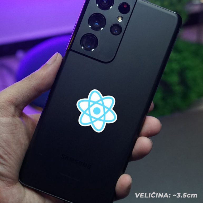 React stiker za laptop
