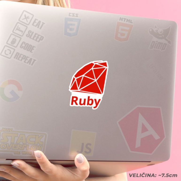 Ruby stiker za laptop