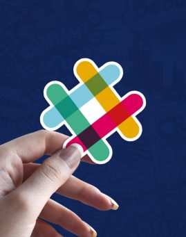 Slack v stiker za laptop