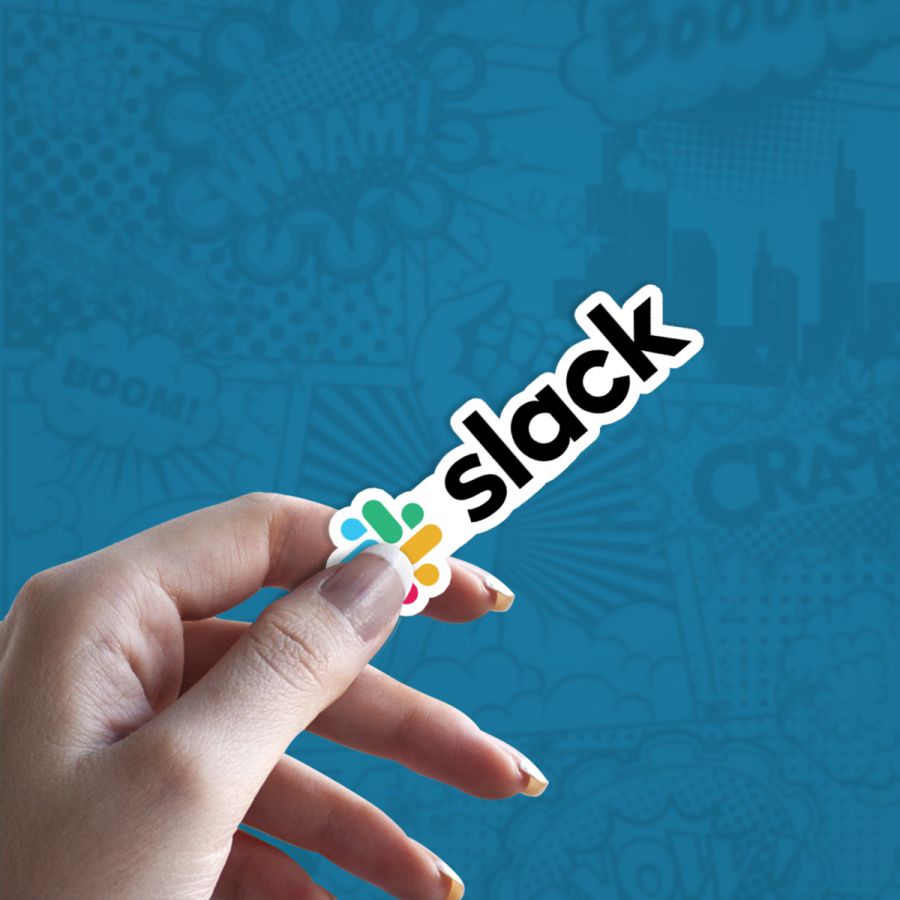 Slack v stiker za laptop Slack v stiker za laptop