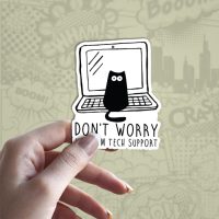 Support Cat stiker za laptop