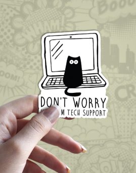 Support Cat stiker za laptop