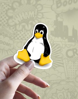Tux Linux stiker za laptop