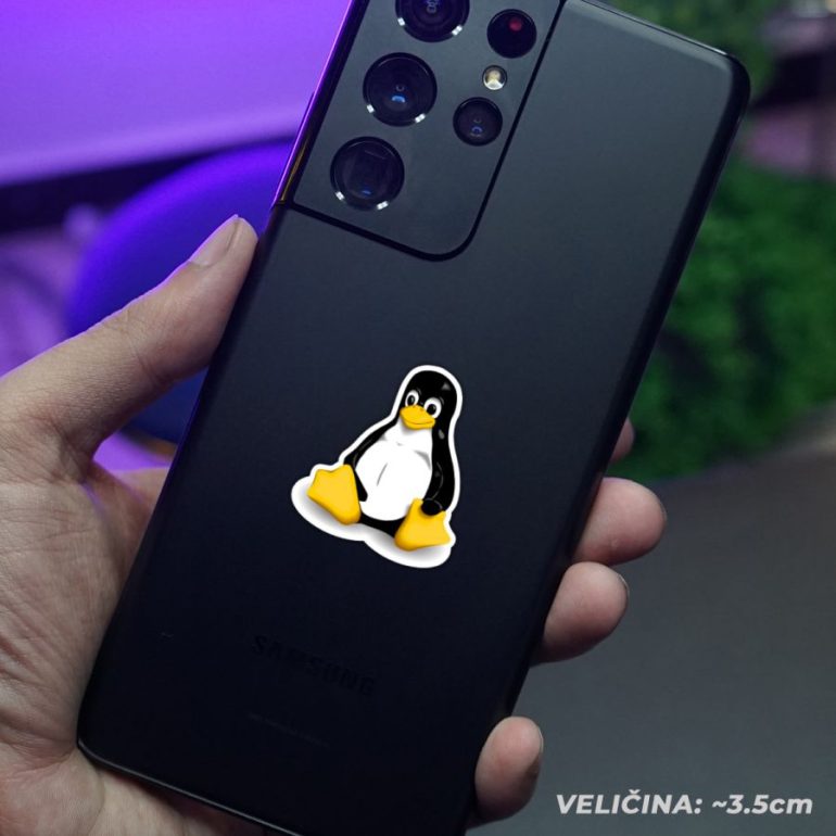 Tux Linux stiker za laptop