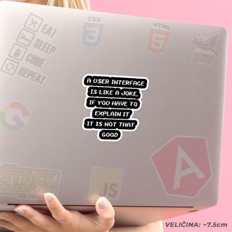 UI Explain stiker za laptop