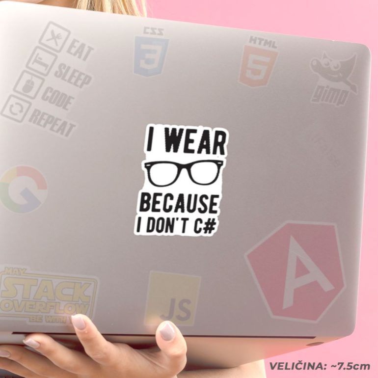 i dont see sharp stiker za laptop