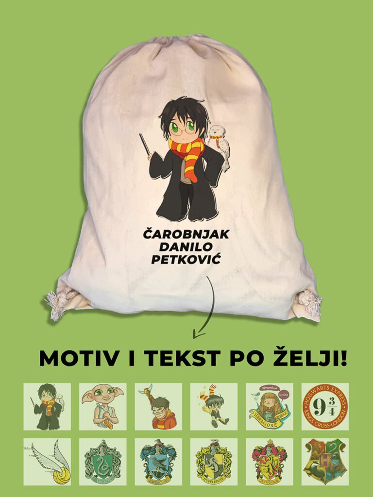Harry potter ranac sa motivom po zelji