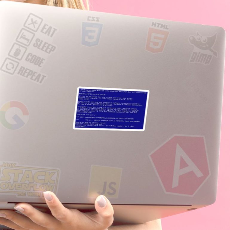 BSOD stiker za laptop auto