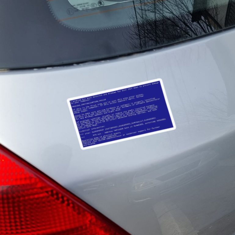 BSOD stiker za laptop auto