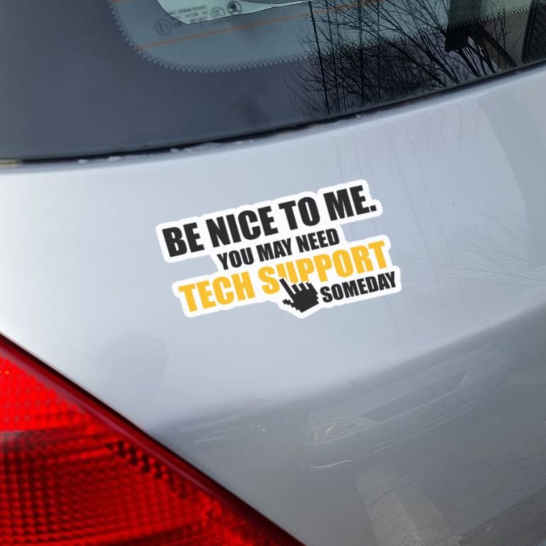 Be nice to me stiker za laptop auto