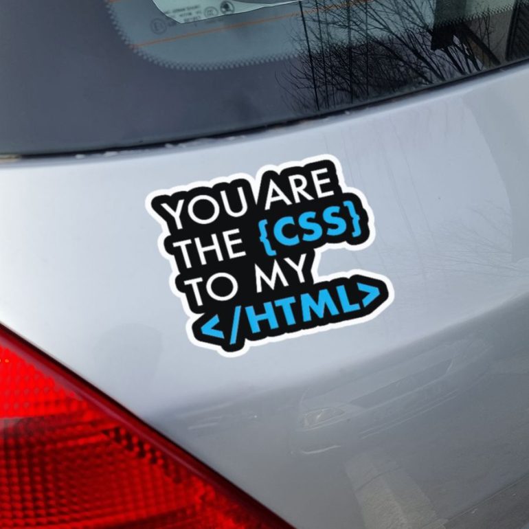 CSS to my HTML stiker za laptop auto