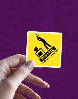 Coding in progress stiker za laptop auto