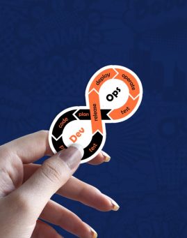 Dev Ops stiker za laptop auto