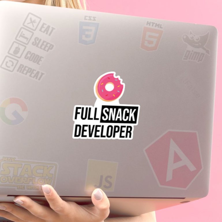 Full snack developer stiker za laptop auto