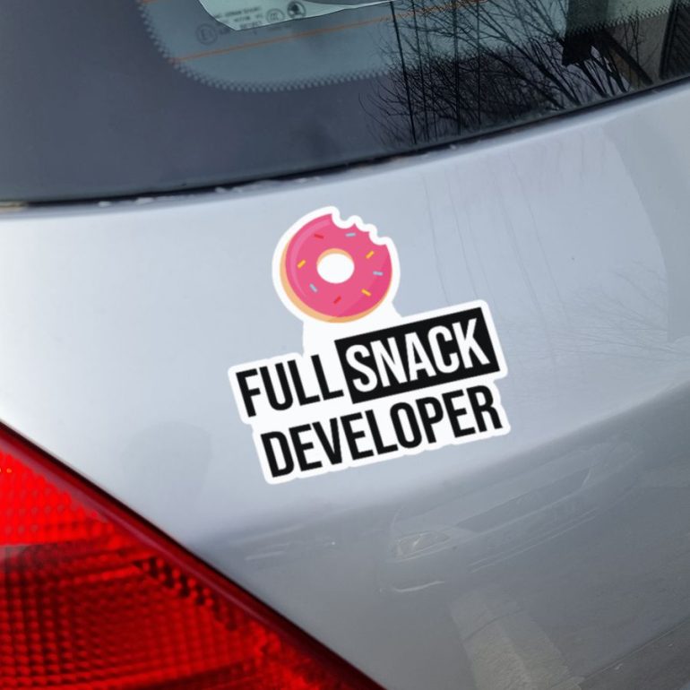 Full snack developer stiker za laptop auto