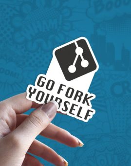 Go fork yourself stiker za laptop auto